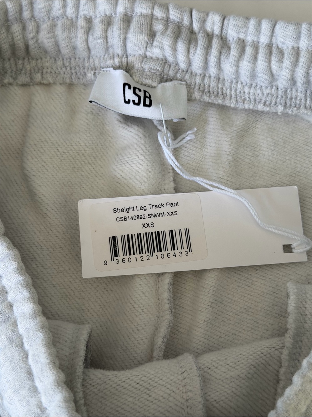 CSB Straight Leg Sweatpants in Snow Marle, Size XXS - Picture 7 of 9